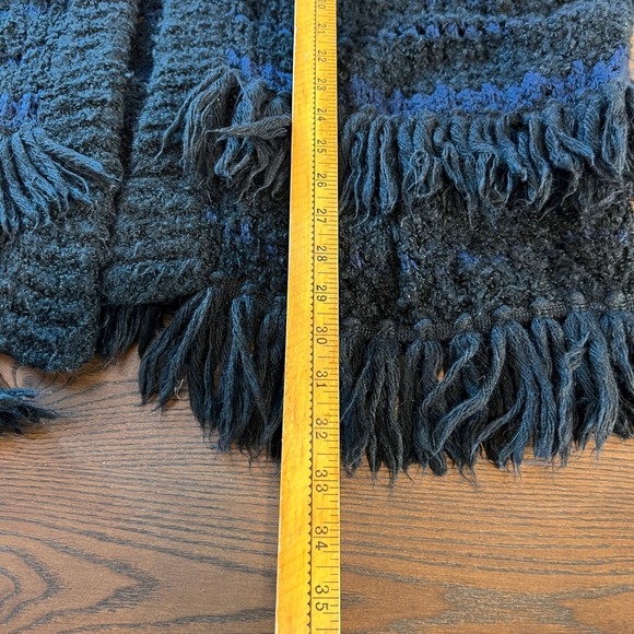 Fringe Knit Zadig Voltaire Cardigan Women's Extra Small Black Blue Made in Italy - Picture 4 of 7